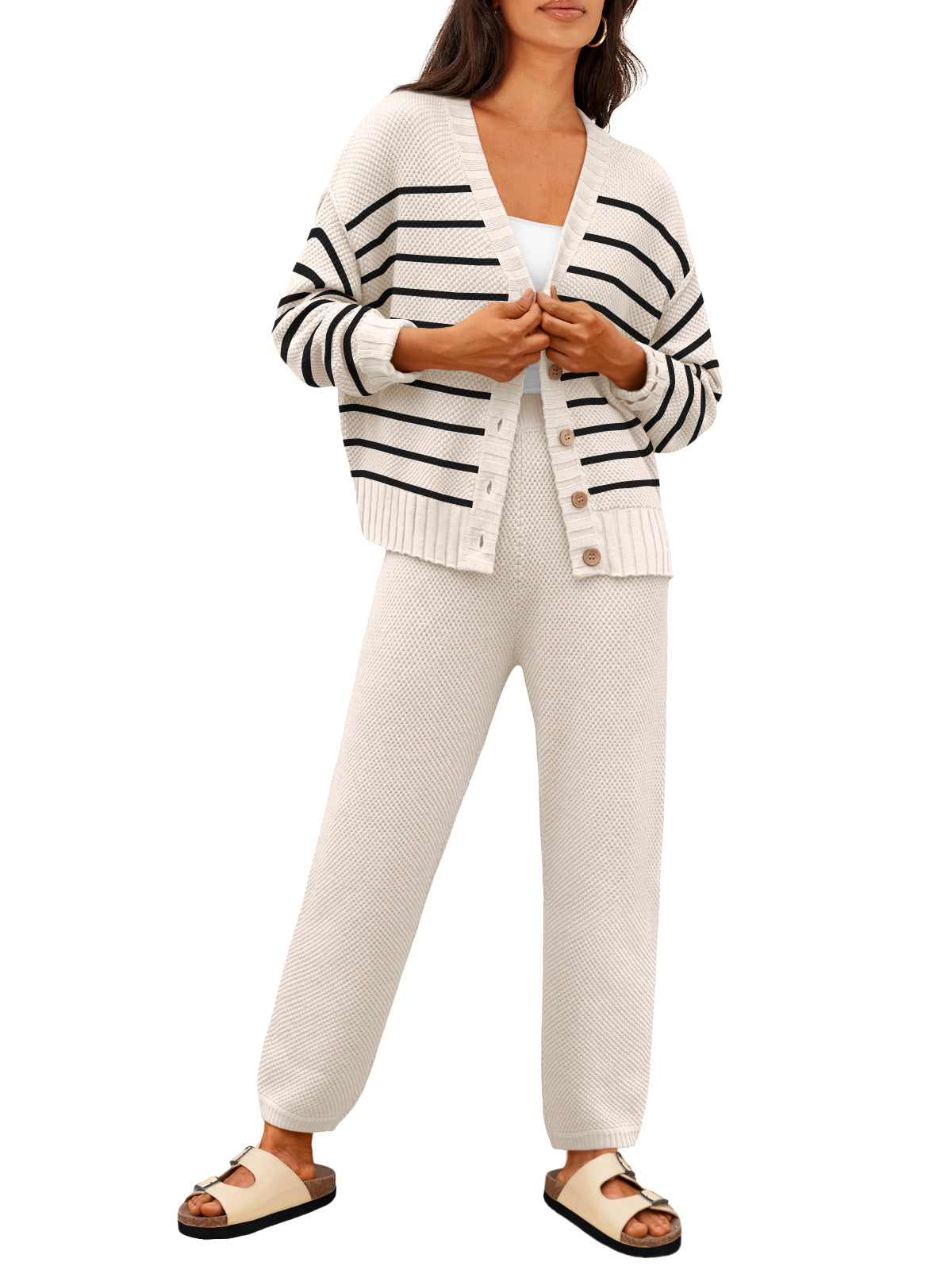 LILLUSORY Women 2 Piece Sweater Matching Lounge Sets 2026 Fall Outfit Airport Travel Clothes, Fashion Loungewear, Trendy Winter Clothing, Casual Sweatsuit, Cute Comfy Lounge Wear