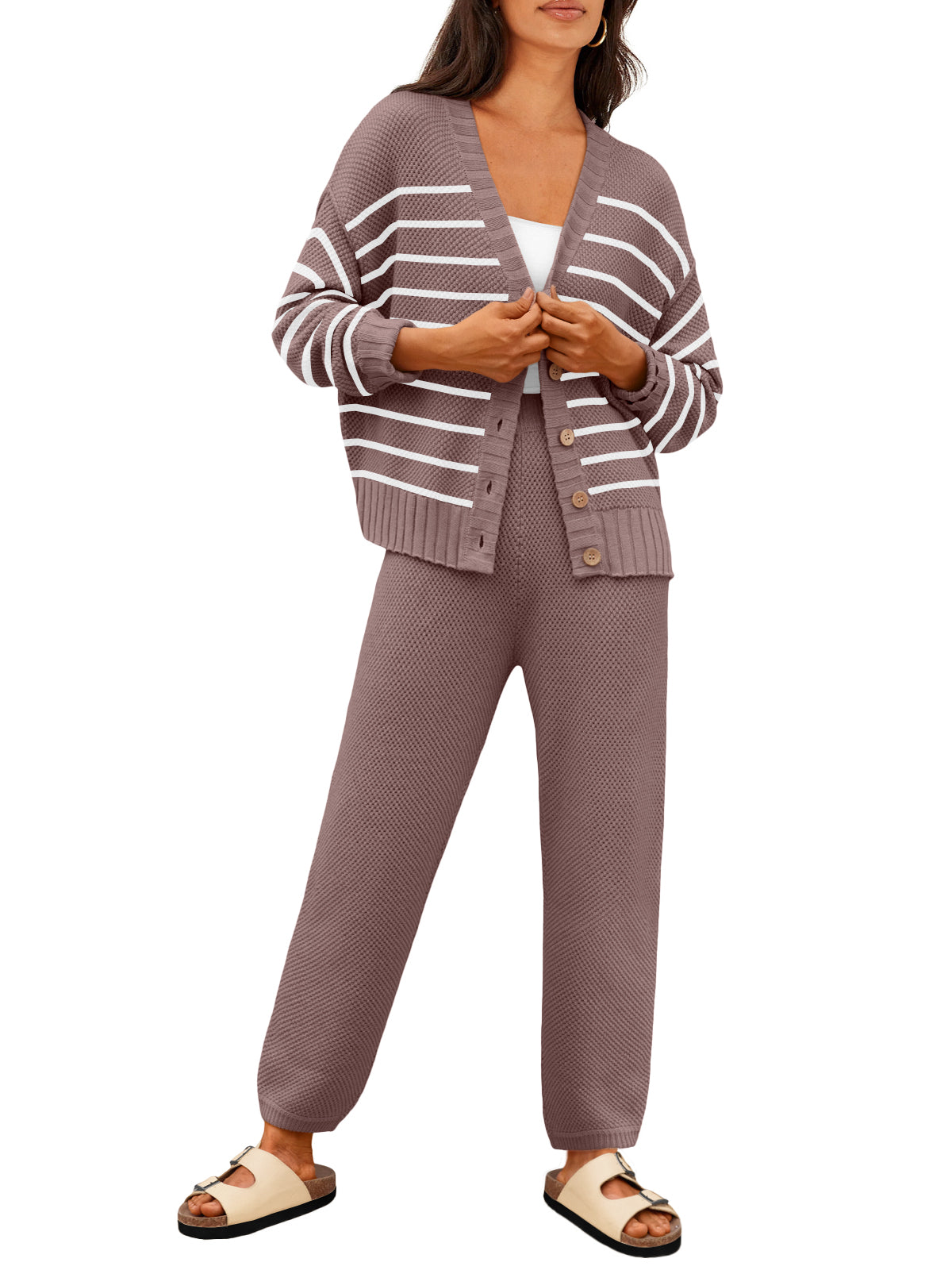 LILLUSORY Women 2 Piece Sweater Matching Lounge Sets 2026 Fall Outfit Airport Travel Clothes, Fashion Loungewear, Trendy Winter Clothing, Casual Sweatsuit, Cute Comfy Lounge Wear