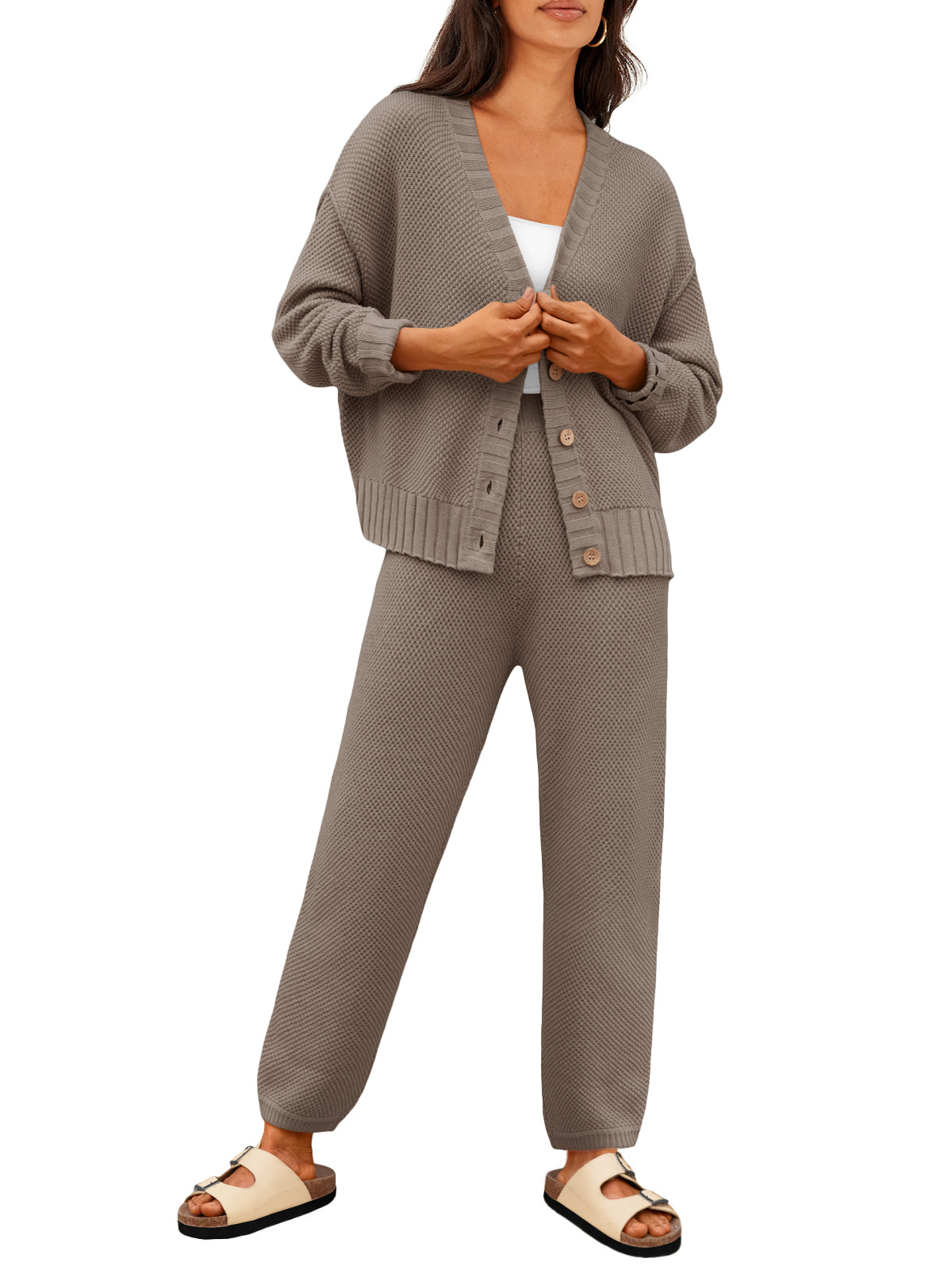 LILLUSORY Women 2 Piece Sweater Matching Lounge Sets 2026 Fall Outfit Airport Travel Clothes, Fashion Loungewear, Trendy Winter Clothing, Casual Sweatsuit, Cute Comfy Lounge Wear