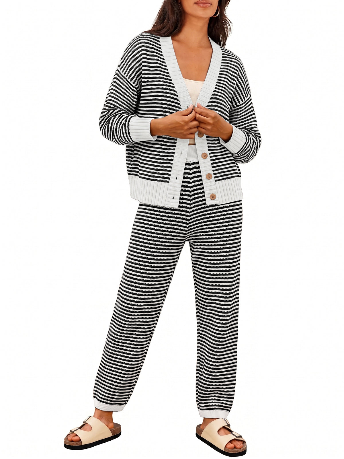 LILLUSORY Women 2 Piece Sweater Matching Lounge Sets 2026 Fall Outfit Airport Travel Clothes, Fashion Loungewear, Trendy Winter Clothing, Casual Sweatsuit, Cute Comfy Lounge Wear