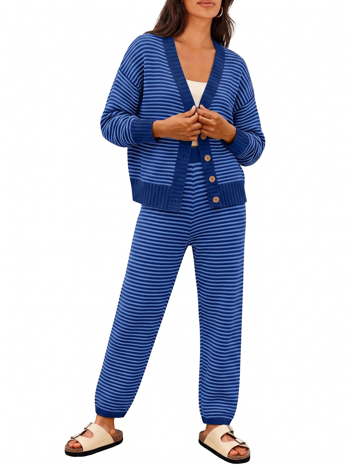 LILLUSORY Women 2 Piece Sweater Matching Lounge Sets 2026 Fall Outfit Airport Travel Clothes, Fashion Loungewear, Trendy Winter Clothing, Casual Sweatsuit, Cute Comfy Lounge Wear