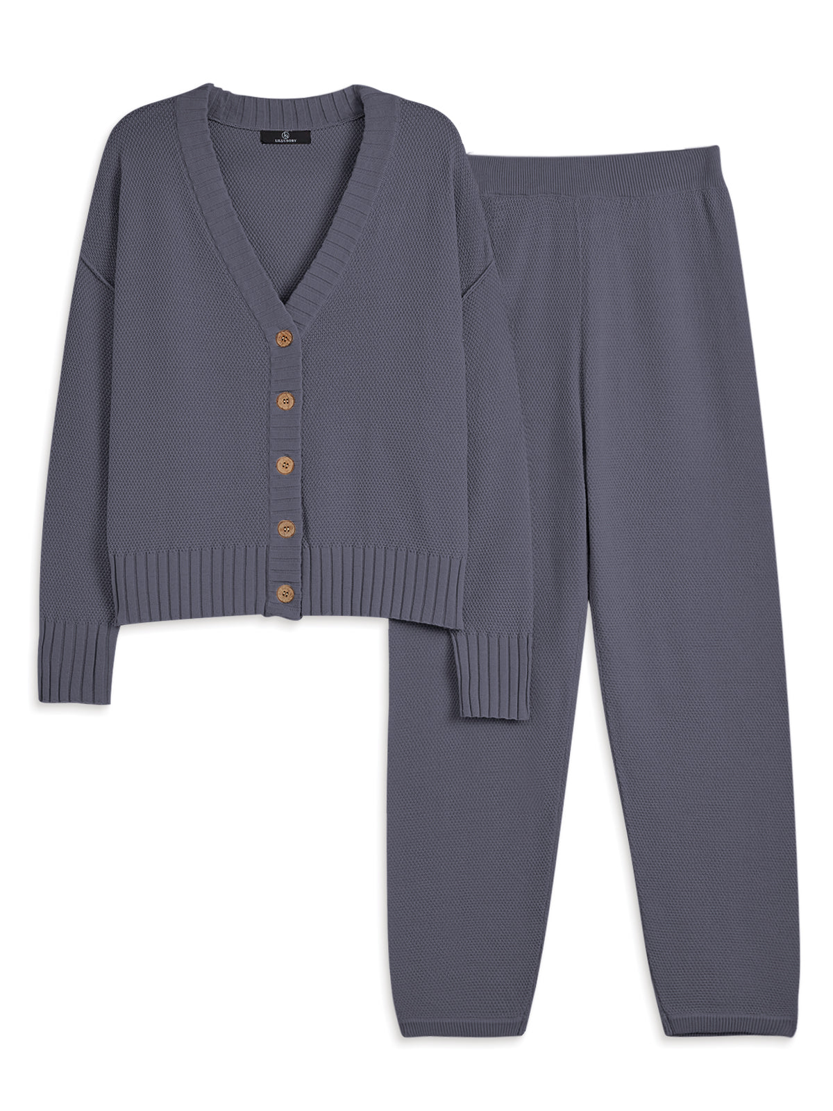 LILLUSORY Women 2 Piece Sweater Matching Lounge Sets 2026 Fall Outfit Airport Travel Clothes, Fashion Loungewear, Trendy Winter Clothing, Casual Sweatsuit, Cute Comfy Lounge Wear