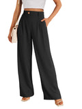 LILLUSORY Womens Wide Leg Dress Work Flowy Pants Business Casual Outfits | 2026 Trousers, Dressy Slacks, High Waisted Palazzo, Professional Office Interview Clothes, Travel Wear