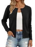 LILLUSORY Womens Cardigans UK Cropped Lightweight Soft Jumpers Cute Soft Sweater,Shrugs and Boleros,Versatile Layering Top for Spring, Autumn,Winter,Ladies Capsule Wardrobe Clothing