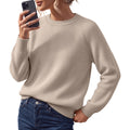 LILLUSORY Womens Pullover Sweaters 2026 Fall Fashion Outfits Winter Clothes | Slouchy Raglan Long Sleeve, Versatile Crewneck Styling, Cozy Wardrobe Staple, Comfy Casual Lounge wear, Dressy Chic Style