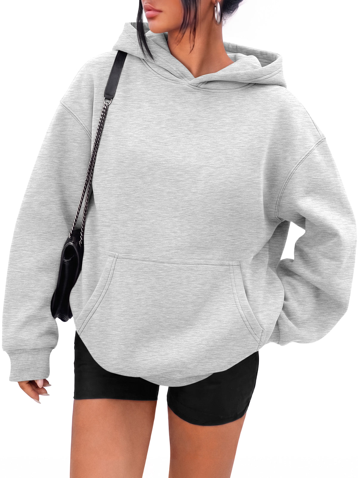 LILLUSORY Womens Oversized Hoodie Microfleece Lined Sweatshirt | Fall Winter Lightweight Soft Cozy Drop Shoulder Pullover with Pocket Travel Oufit