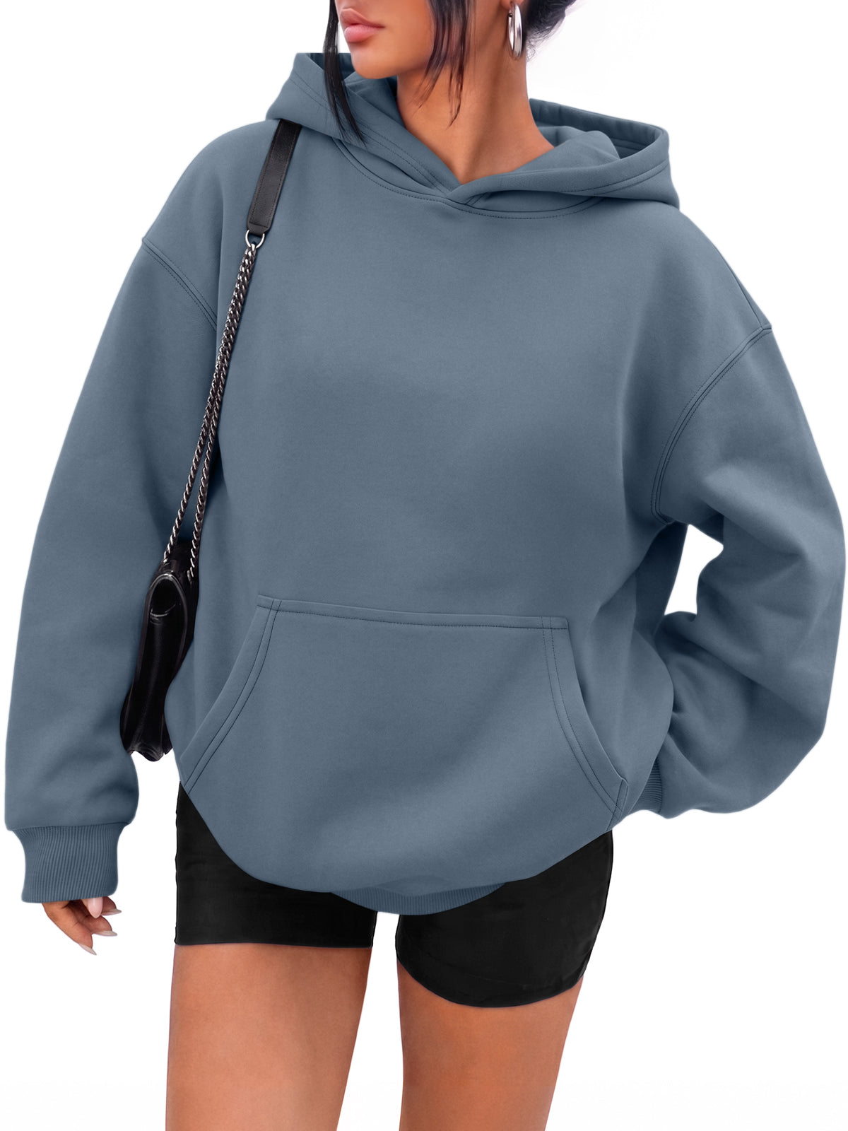 LILLUSORY Womens Oversized Hoodie Microfleece Lined Sweatshirt | Fall Winter Lightweight Soft Cozy Drop Shoulder Pullover with Pocket Travel Oufit